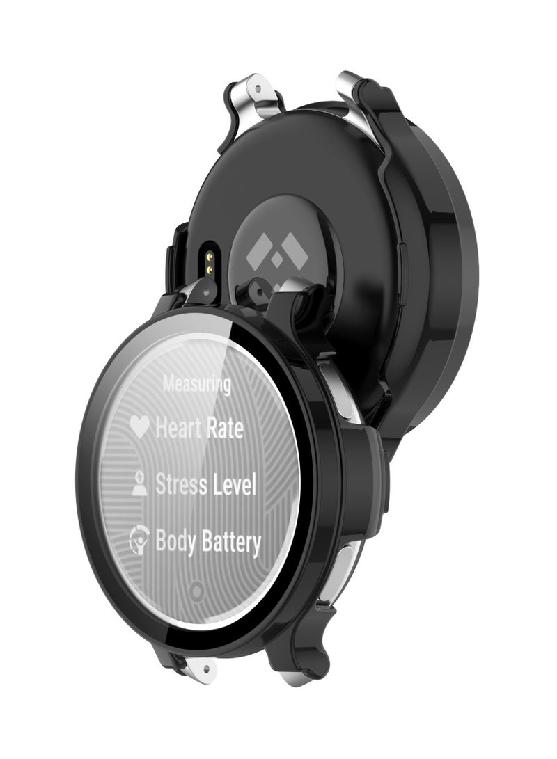 Case for Garmin Lily2 Active Hard PC Case + Screen Protector Protective Cover Full Coverage Shockproof (Black) - Image 2