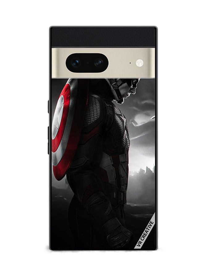 VR CREATIVE Protective Case Cover For Google Pixel 7 Captain America Design Multicolour - Image 1