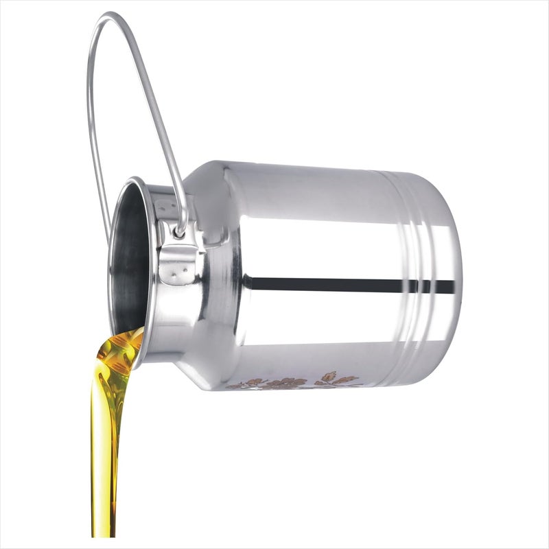 Va Sun Stainless Steel Oil CanMilk Can Canister Container Utensils for Storing Liquid 1L 1000 ml - Image 3