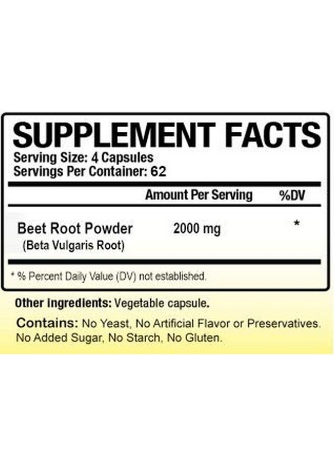Biotech Nutritions Beet Root Beta Vulgaris 2000 Mg Serving Vegetable Capsules Nongmo Gelatin Free Made In Usa Beetvulgaris 250 Count - Image 3