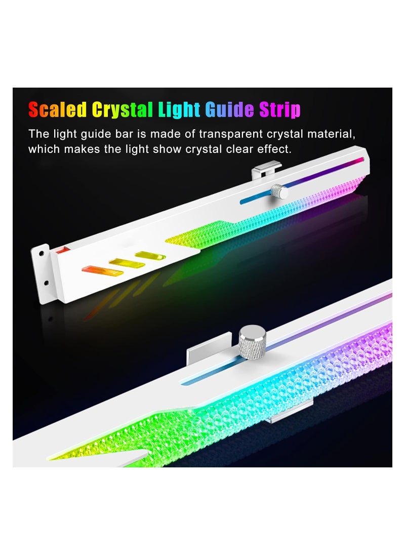SYOSI - Graphics Card GPU Support Bracket, 5V 3Pin ARGB Dual Interface & Small 4Pin Interface RGB Video Card Holder, 2 PCIE Slots Easy Installation GPU Bracket for 99% Cases - Image 1