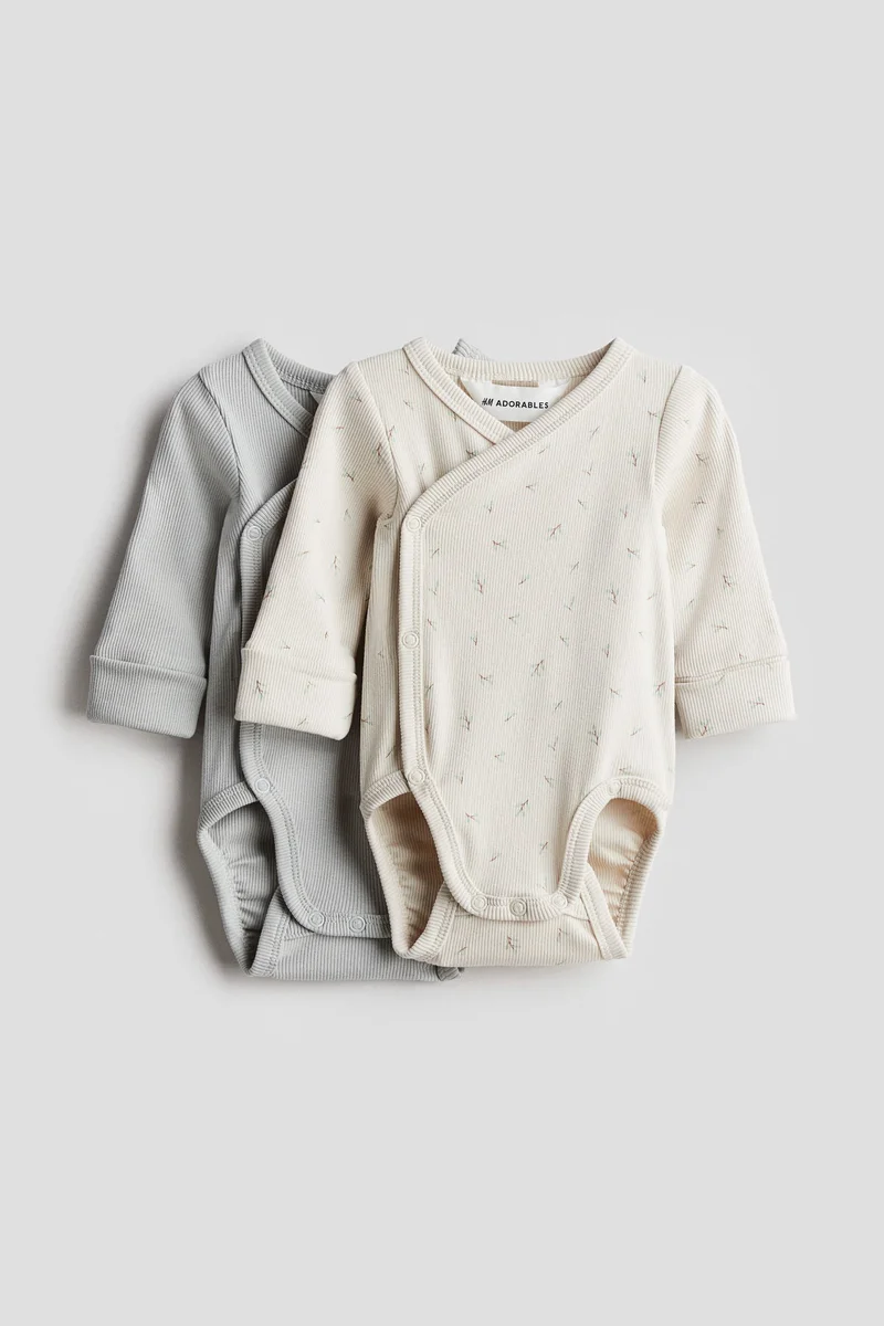 H&M 2-pack room-to-grow bodysuits