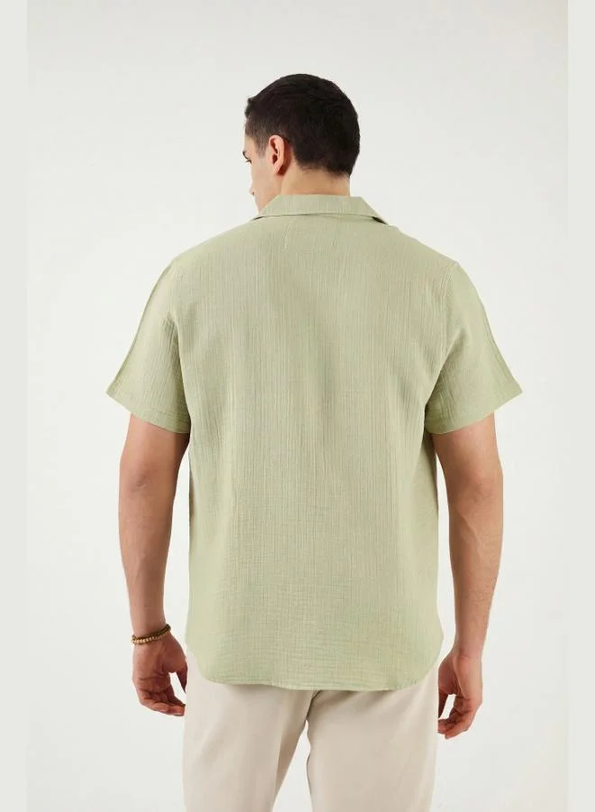 Buratti  Buratti Cotton Regular Fit Classic Collar Short Sleeve Shirt Men's SHIRT CF26S125404 for Men | Best Price UAE