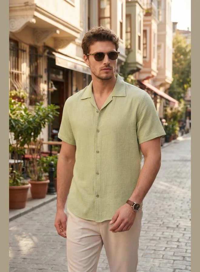 Buratti  Buratti Cotton Regular Fit Classic Collar Short Sleeve Shirt Men's SHIRT CF26S125404 for Men | Best Price UAE