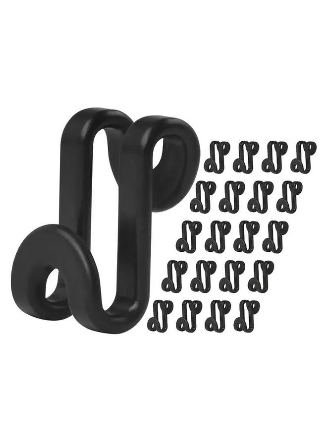 White 30pcs Clothes Hanger Connector Hooks Heavy Duty Space Saving For Closet - Image 3