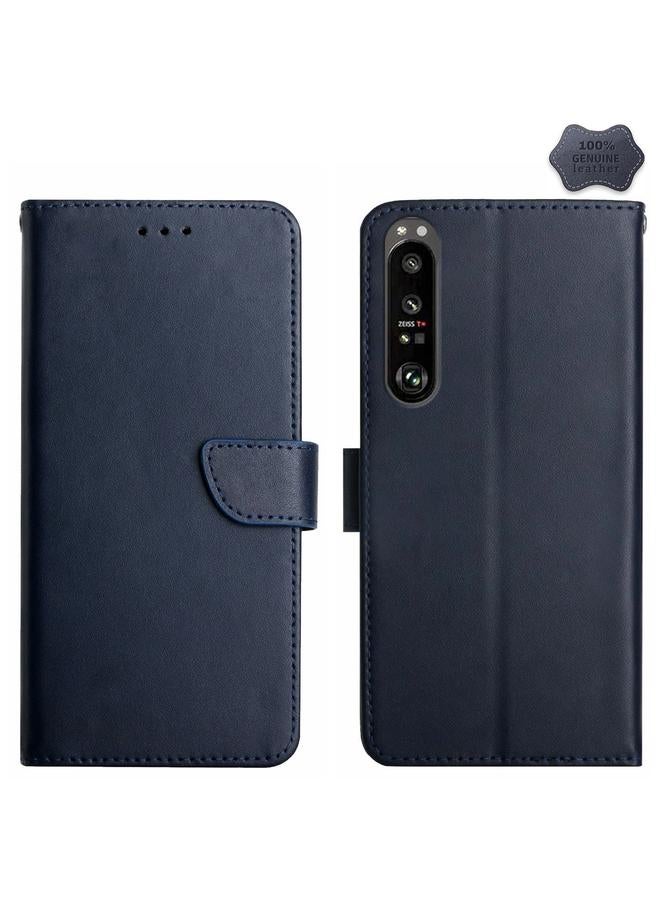 erorex Case For Sony Xperia 1 VI Genuine Leather Fingerprint-proof Horizontal Flip Phone Case - Image 1