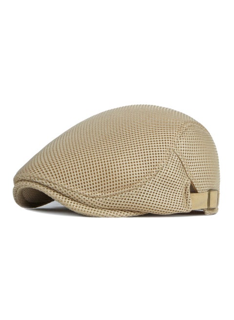 Men's Mesh Flat Cap Breathable Summer Newsboy Hat Beret Cabbie Ivy Hat  Newsboy Hat for Driving Hunting