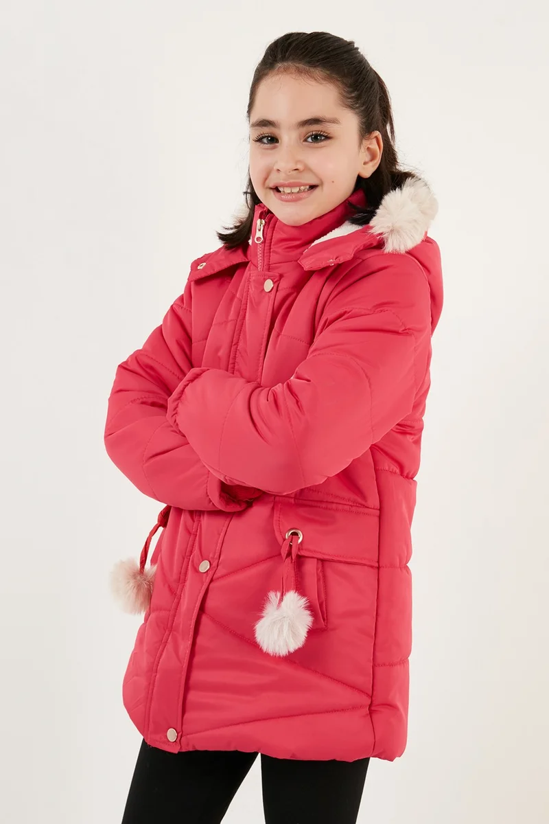 Lela Plush Lined Hooded Puffer Coat Girls' COAT 6035034