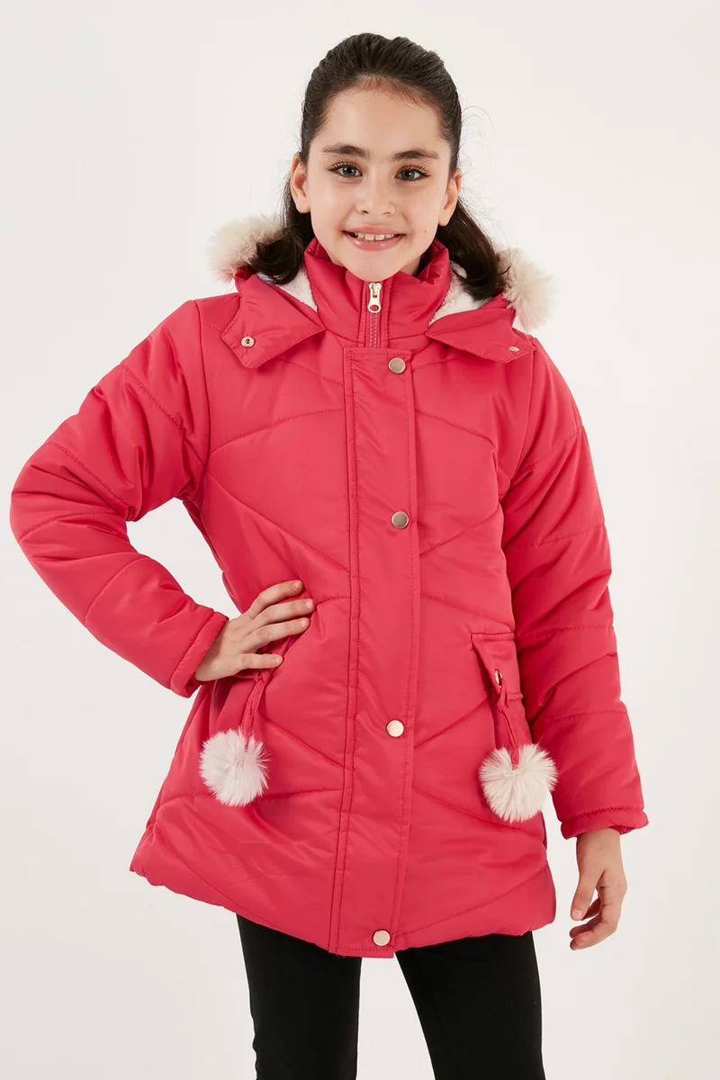 Lela Plush Lined Hooded Puffer Coat Girls' COAT 6035034