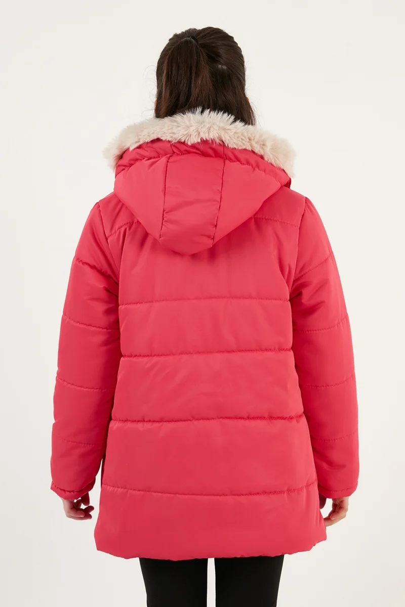 Lela Plush Lined Hooded Puffer Coat Girls' COAT 6035034
