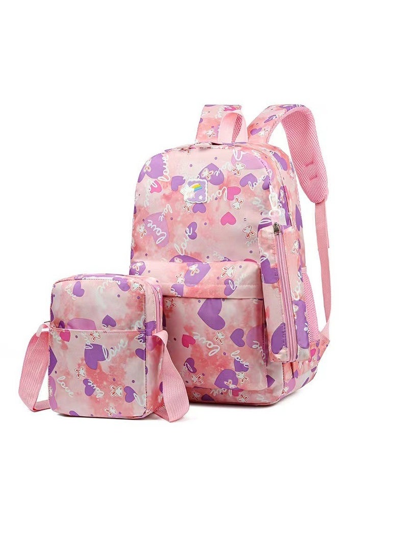 Taiahiro Cute cartoon two-piece schoolbag set, waterproof backpacks for primary and secondary school students, and travel backpacks for teenagers.  - Image 1