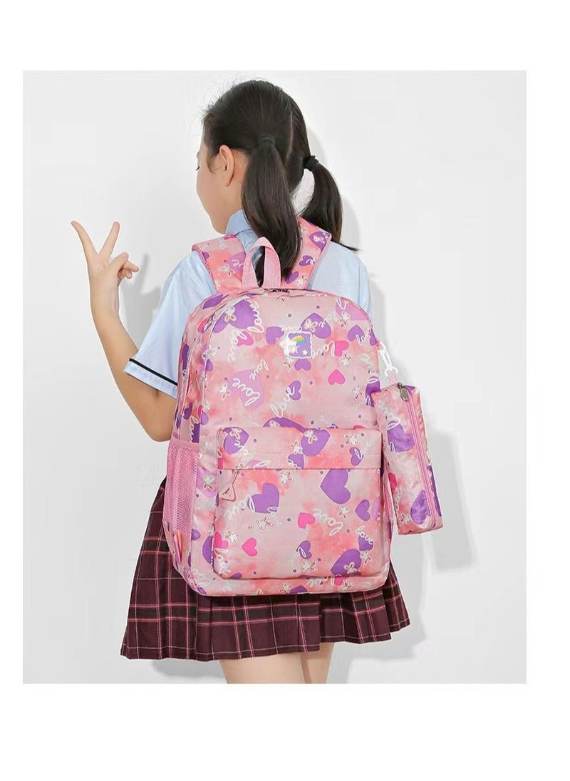 Taiahiro Cute cartoon two-piece schoolbag set, waterproof backpacks for primary and secondary school students, and travel backpacks for teenagers.  - Image 3