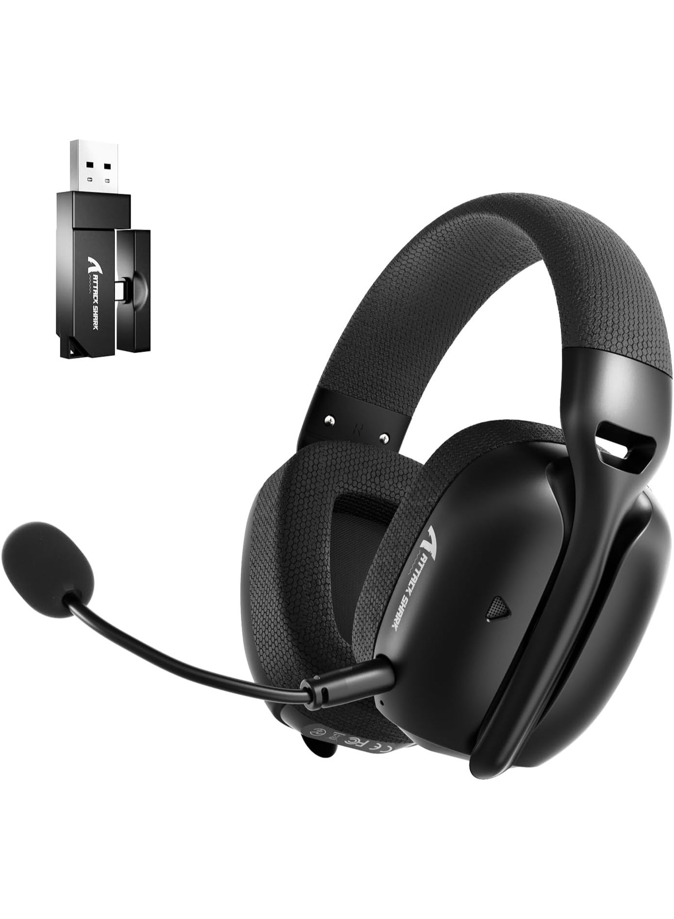 L80PRO Wireless Gaming Headset, Tri-Mode (2.4GHz/Bluetooth 5.3/Wired), 40mm Drivers, Ultra-Low Latency 20ms, Dual Noise-Canceling Microphones, Memory Foam Comfort, PC/PS5/Xbox/Switch/Mobile Compatible | Black