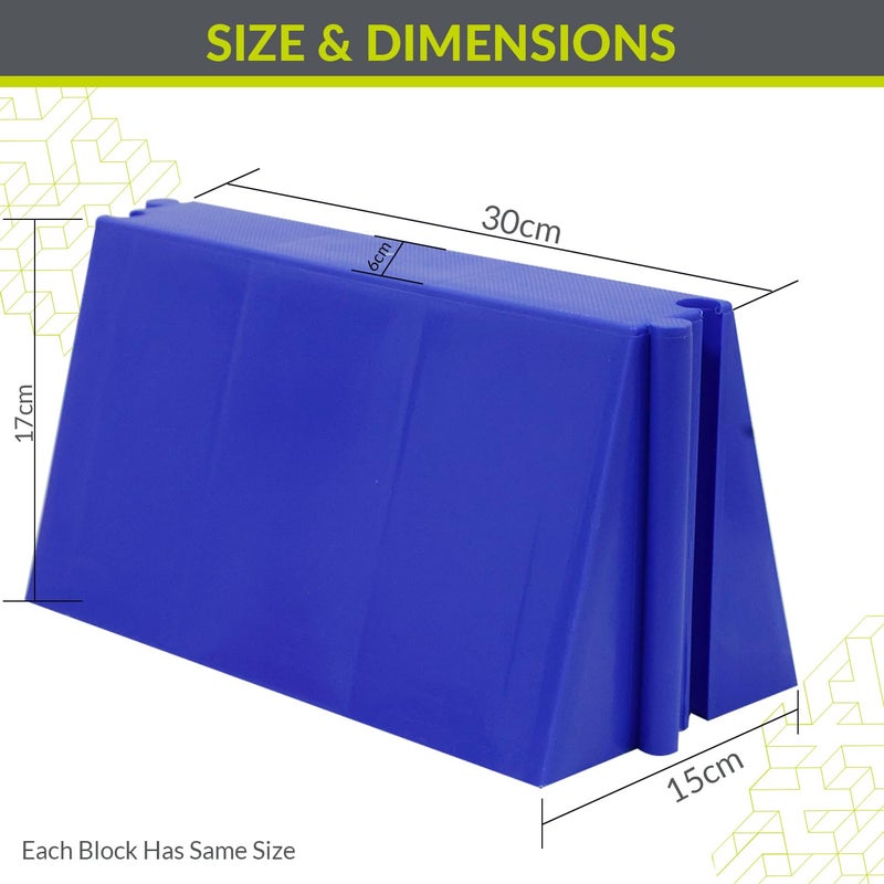 GISCO جسر المشي للأطفال - مجموعة من 5 عوارض توازن متعددة الألوان | لعبة التوازن والتنسيق للأطفال | معدات لعب ممتعة داخلية وخارجية للأطفال | تصميم متين وآمن - Image 4