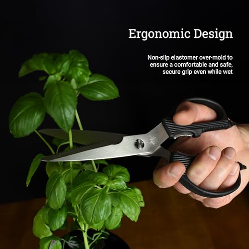 Shun Multi Purpose Kitchen Shears, Heavy Duty Cooking Scissors, Durable 420J2 Stainless Steel, Detachable Blades for Easy Cleaning, Kitchen Shears for Professional and Home Chefs - Image 4