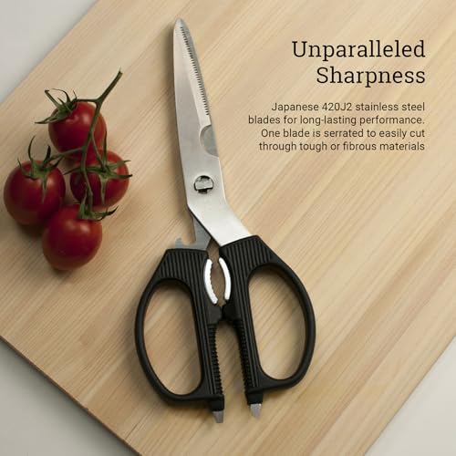 Shun Multi Purpose Kitchen Shears, Heavy Duty Cooking Scissors, Durable 420J2 Stainless Steel, Detachable Blades for Easy Cleaning, Kitchen Shears for Professional and Home Chefs - Image 5