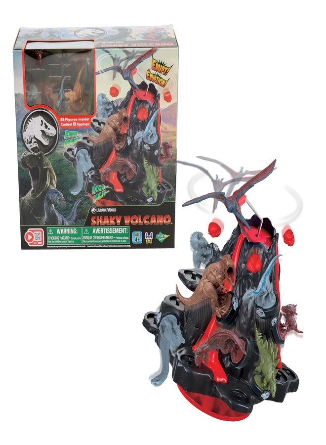 EPOCH Games Jurassic World Shaky Volcano - Action-Packed Tabletop Dinosaur Game for Ages 5+ - Image 1