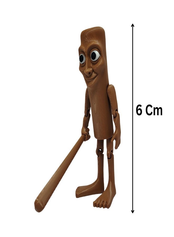 Ekopedia Tung Tung Tung Sahur Action Figure | 6-Inch Meme Toy | Italian Brainrot Collectible | 3D Printed Articulated Model with Bat | Funny Viral Figurine Gift | 100% Plastic Free - Image 4