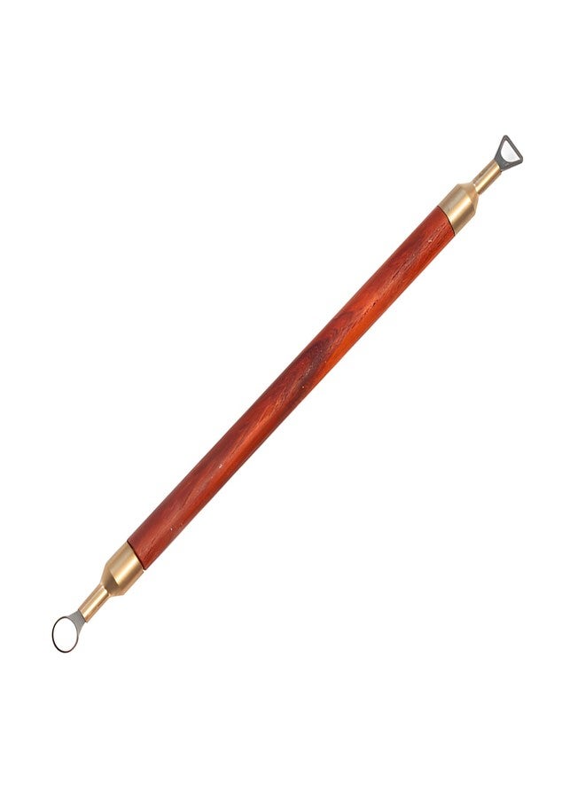 SYWAN Pottery Trimming Tool, Clay Sculpting Tools Tungsten Steel Cutter Head African Coralwood Ribbon Cutter Pottery Trimming Tool Mud Tool Clay Pottery Modelling Carving Tool (Double-Head Small) - Image 1