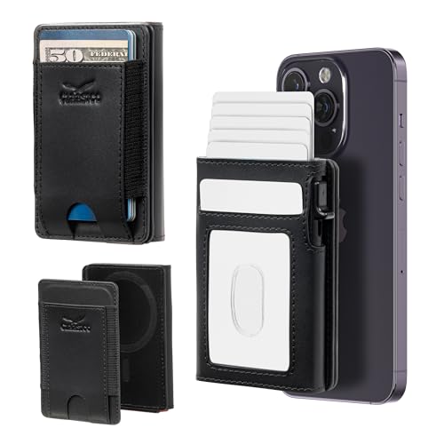 Claasico MagSafe Wallet for Men RFID Blocking Slim Leather Card Holder with PopUp Mechanism UltraThin Magnetic Design Front Pocket Wallet Compatible with MagSafe iPhone Models - Image 1
