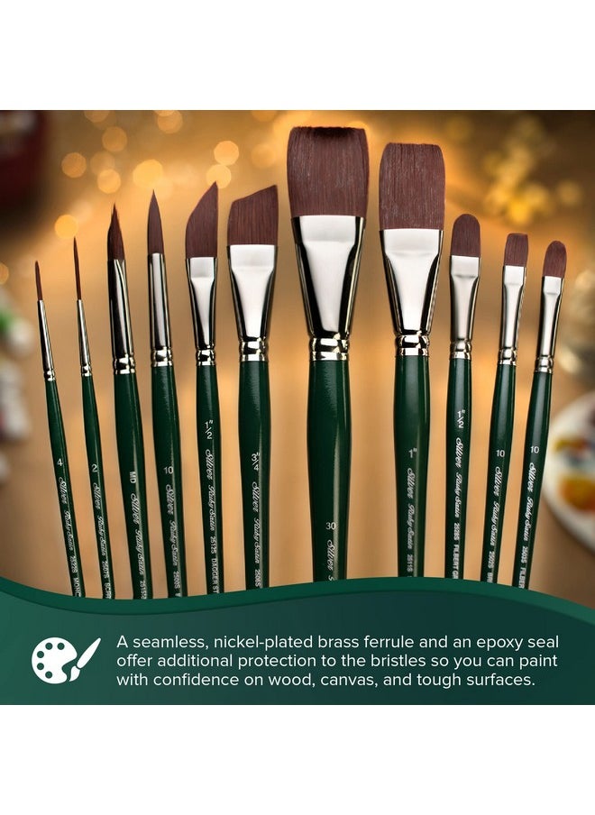 سيلفر براش ليمتد فرشاة طلاء Silver Brush Limited 2502S-20 Ruby Satin Bright للألوان الزيتية والأكريليكية والدهانات الثقيلة، مقاس 20، مقبض قصير  - Image 5