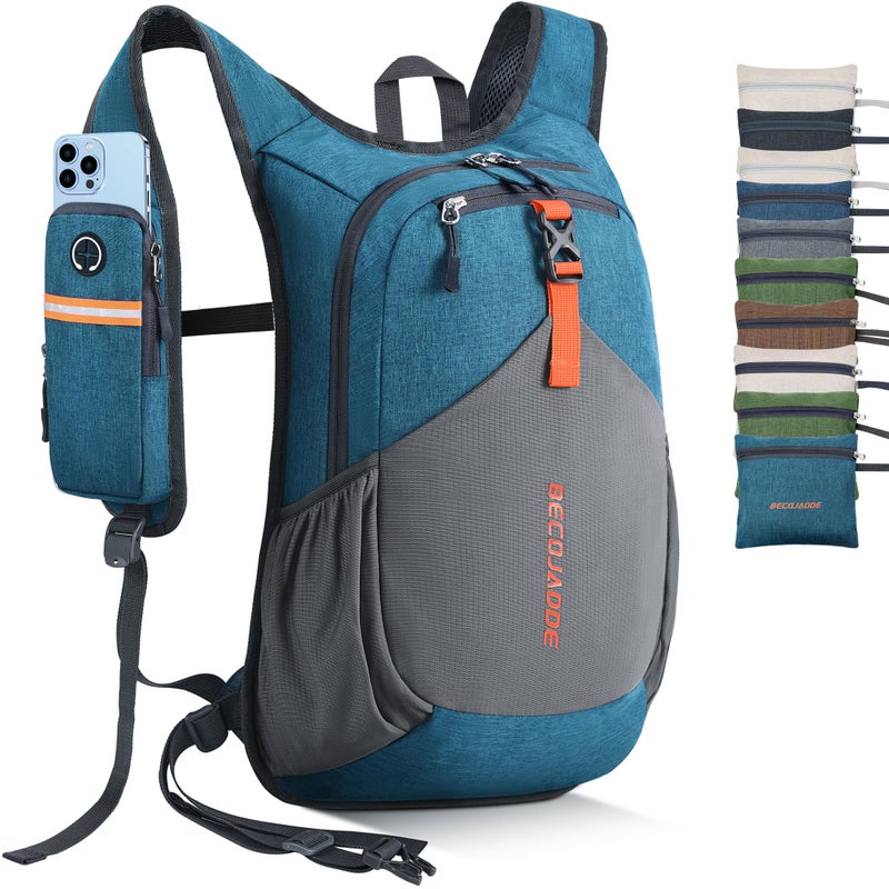 BECOJADDE 20L Small Hiking Backpack for Men Women Foldable Packable Back Pack Ultralight Hiking Daypack for Travel Camping Outdoor, Turquoise - Image 1