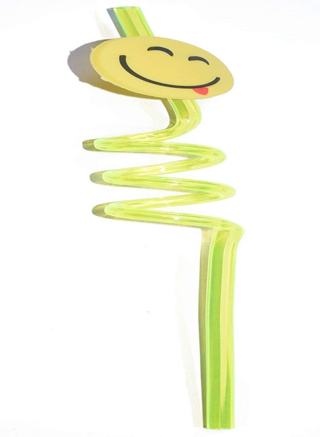 ORAMSA Durable Eco-Friendly Funny Cartoon Spiral Fun Curly Drinking Reusable Straw for Kids with Various Attractive Designs Shape, Set of 4 Pcs. - Image 2