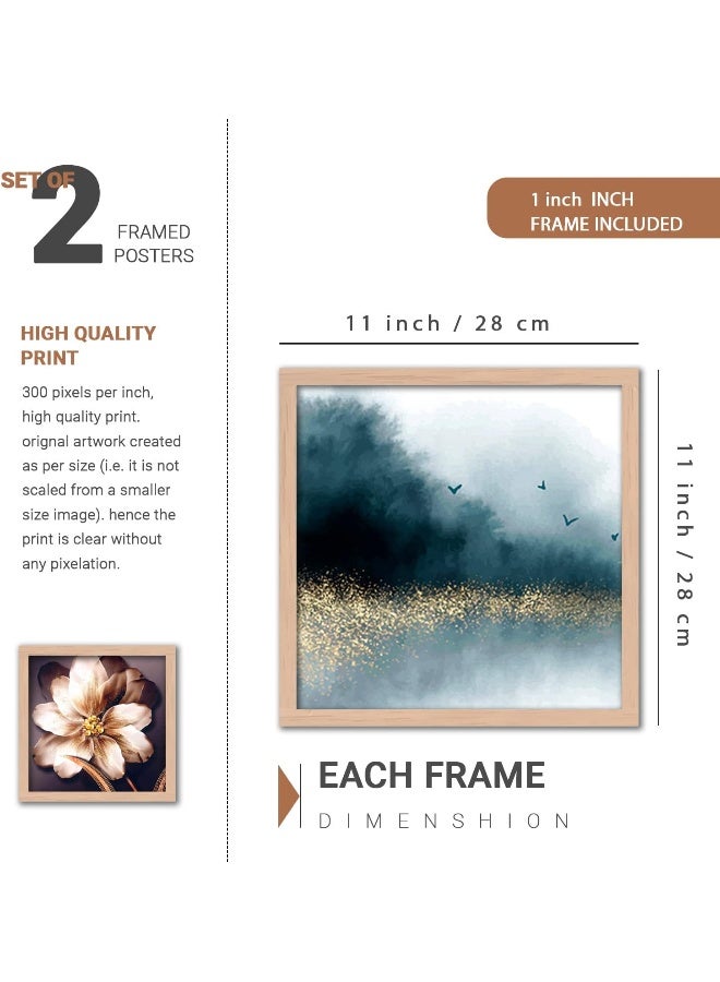 Home Trove Kotart Paintings Modern Art Wall Decor Paintings / Posters For Bedroom, Living Room - Multicolor (10 X 13 Inch, Framed) Set Of 4  - Image 3
