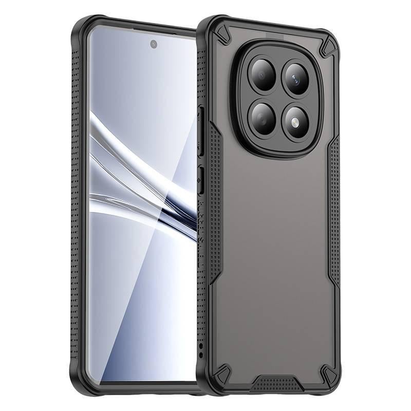 LS غطاء واقي بTPU+PC لـ Redmi Note 15 مع مقاوم للصدمات وحماية من السقوط مع مقاوم للصدمات مع حامل قائم مع مغناطيس قوي باللون أسود مغناطيسي بوظيفة حامل من مادة TPU باللون الأسود باللون. - Image 1