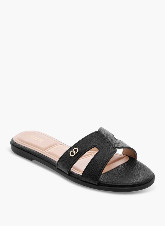 Celeste Women's Textured Slip-On Flat Sandals