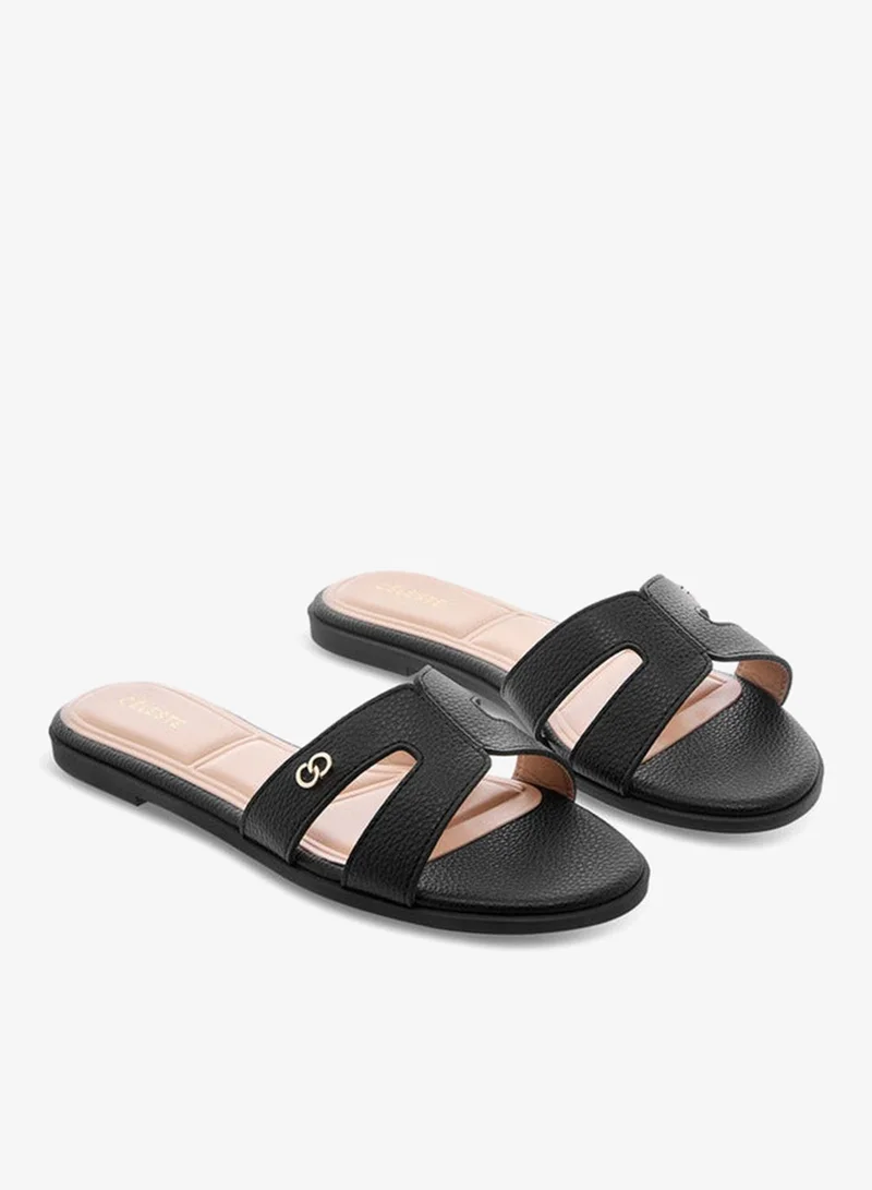 سيليست صنادل نسائية مسطحة سهلة الارتداء بنقوش