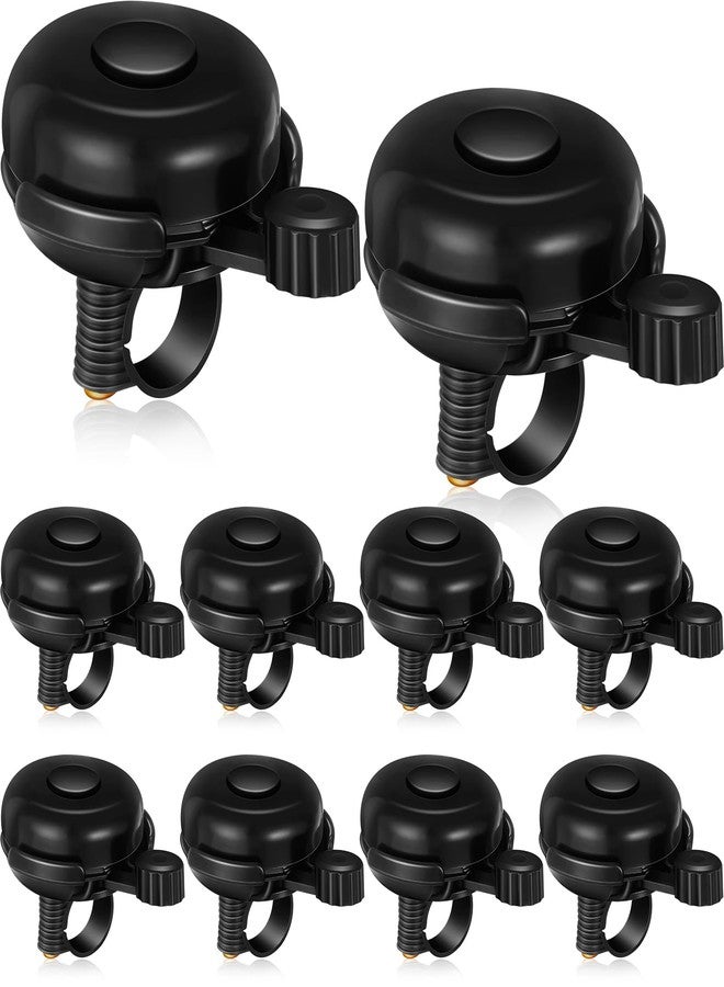 Datanly 15 Pcs Classic Bike Bell Aluminum Bicycle Bell Loud Crisp Clear Sound Bike Accessories Easy Installation for Adults Kids Girls Boys, Black - Image 1