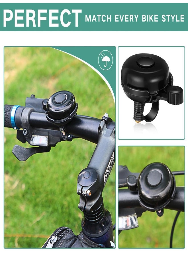Datanly 15 Pcs Classic Bike Bell Aluminum Bicycle Bell Loud Crisp Clear Sound Bike Accessories Easy Installation for Adults Kids Girls Boys, Black - Image 5
