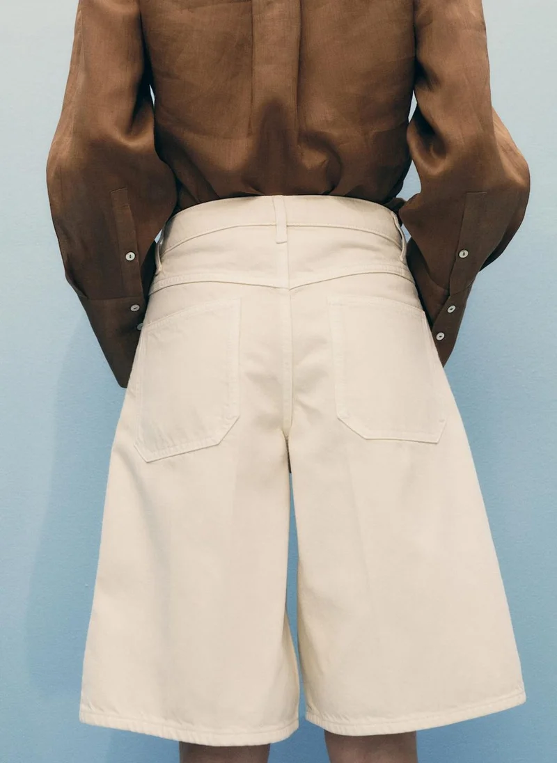 MANGO High-Waisted Straight-Fit Jorts