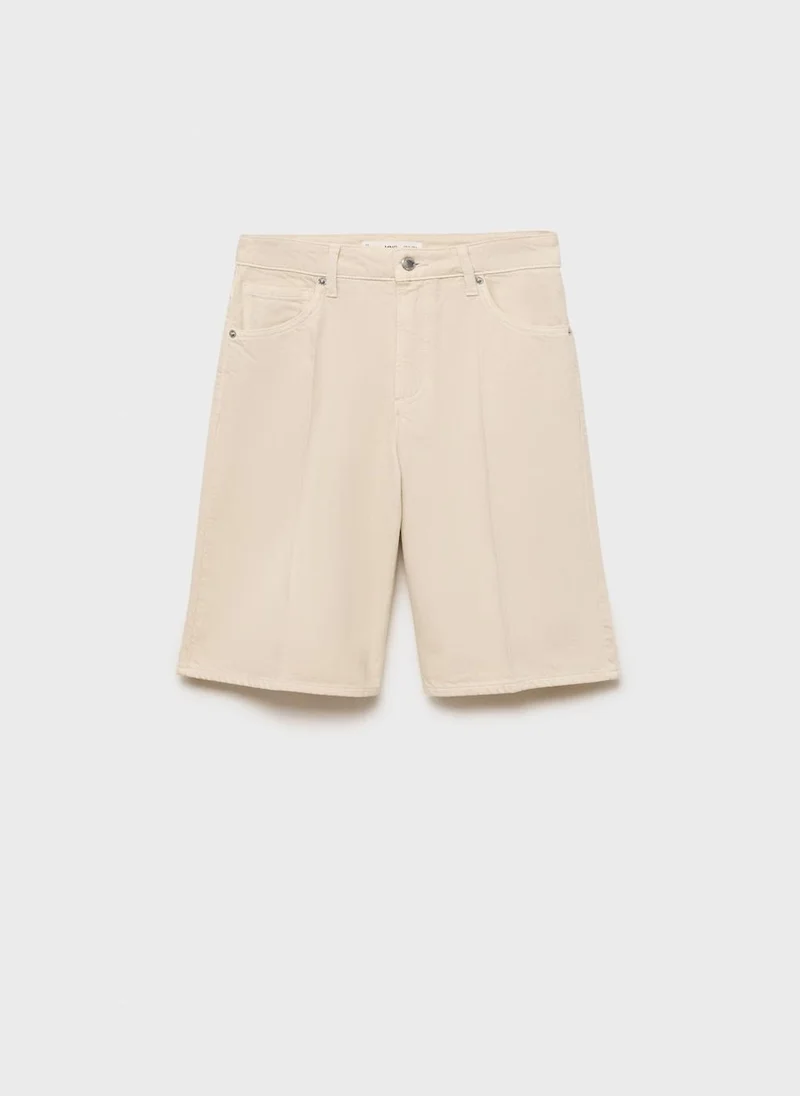 MANGO High-Waisted Straight-Fit Jorts
