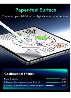 MIGOFAST iPad Air 11 Inch M2 Paper Feel Magnetic Screen Protector 2024 Write and Draw Like on Paper Detachable and Reusable Compatible with Tempered Film Matte Finish  - Image 5
