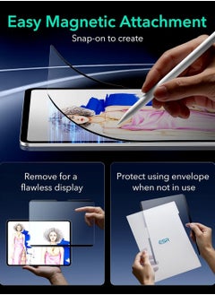 MIGOFAST iPad Air 11 Inch M2 Paper Feel Magnetic Screen Protector 2024 Write and Draw Like on Paper Detachable and Reusable Compatible with Tempered Film Matte Finish  - Image 4