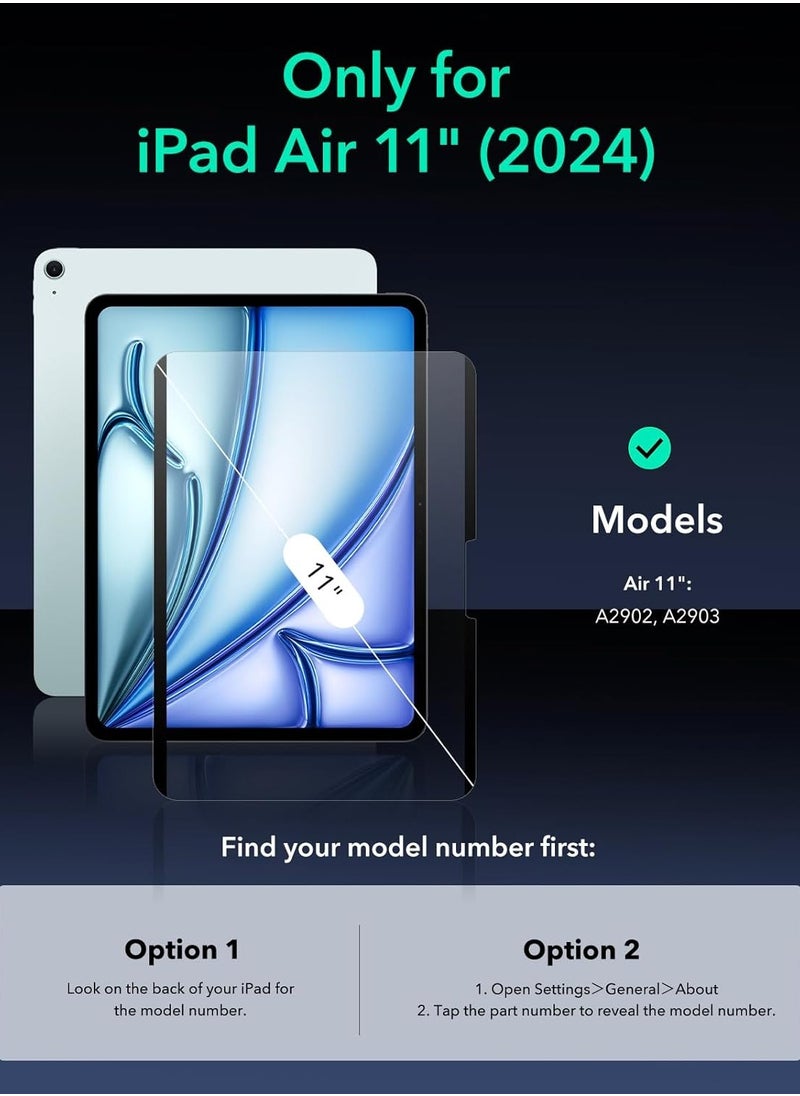 MIGOFAST - iPad Air 11 Inch M2 Paper Feel Magnetic Screen Protector 2024 Write and Draw Like on Paper Detachable and Reusable Compatible with Tempered Film Matte Finish - Image 1