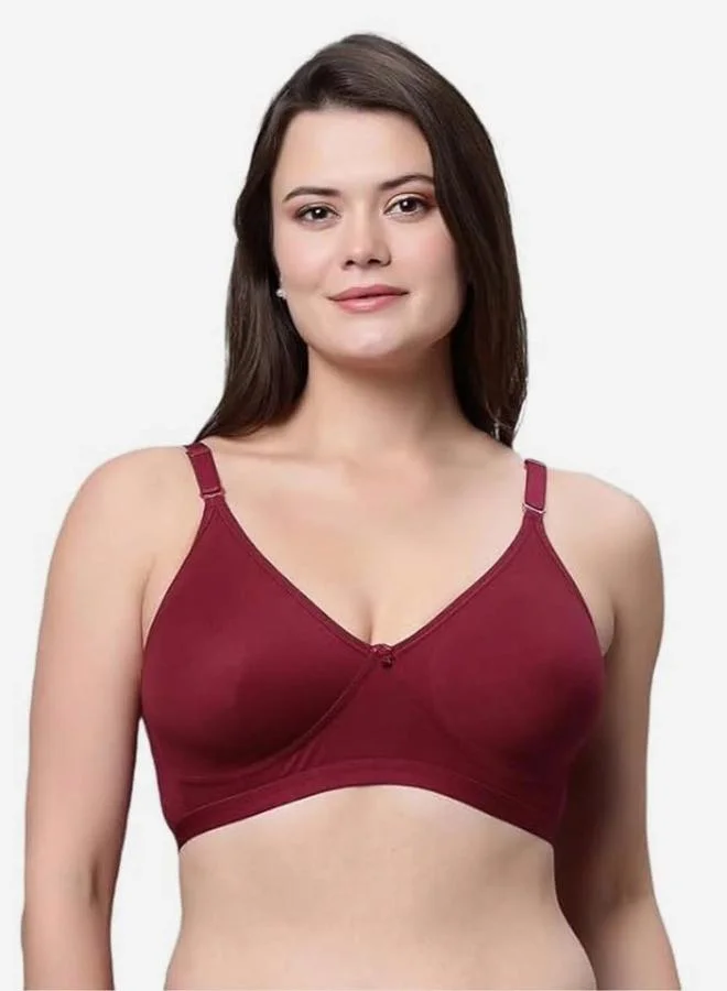 Take Two Burgundy Everyday Light Padded Bra By Lazzycat