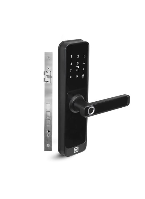 Geek Smart Lock A270 Smart Digital Door Lock with WiFi connectivity5in1 Remote Unlocking Using Mobile App Biometric Fingerprint Access RFID Card Passcode OTP Black