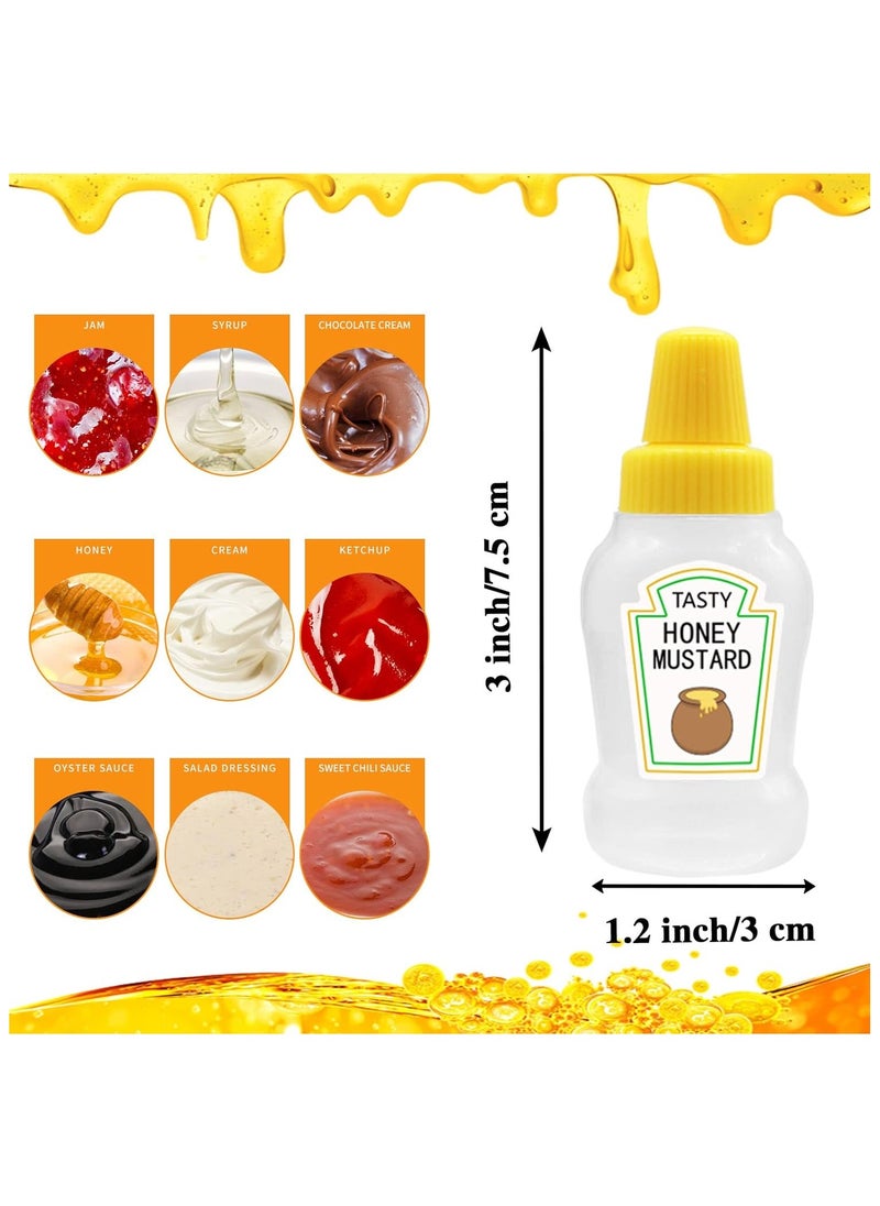 FUFU - FUFU 12 pcs Mini Ketchup Bottles,25ml Condiment Squeeze Bottle,Plastic Portable Containers Bottle for Adults,Office,Lunchbox,Picnic,Oil,Soy Sauce,Honey,Salad Dressing - Image 1