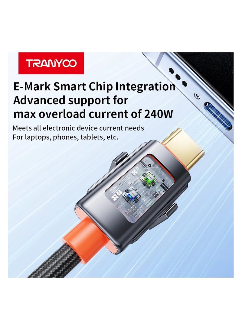 ترانيوو Metal Braided 4 in 1 Data Cable 240w - Image 3