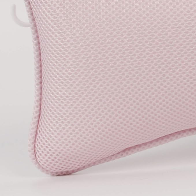 Milisten Bath Pillow Neck Shoulders Head Rest Cushion with Suction Cup Pink Home Spa Pillow for Bathtub Hot Tub