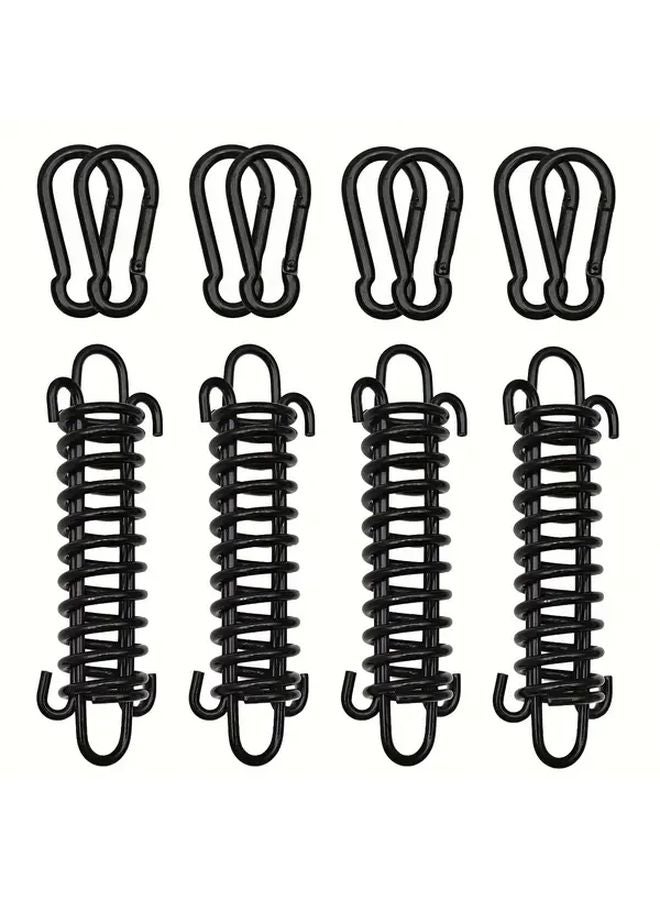 4pcs Silvery High Strength Metal Buffer Springs With Iron Buckles For Pet Towing - Image 2