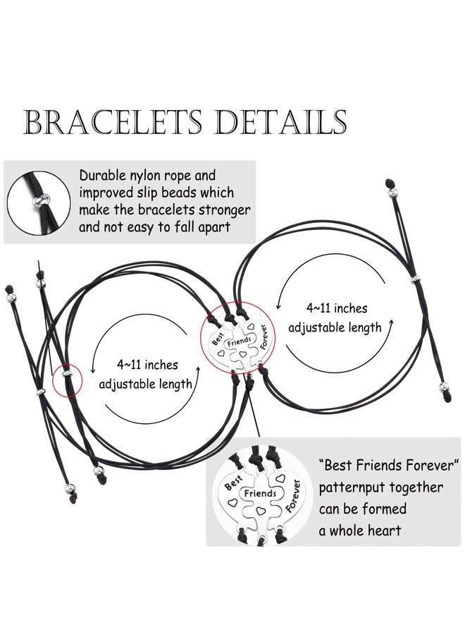 Tarsus Friendship Bracelets for 3, BFF Best Friend Bracelet for 3 Matching Jewelry Birthday Christmas Galentines Day Gifts for Women Girls - Image 3