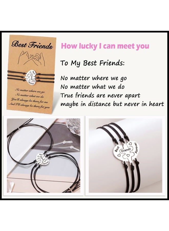 Tarsus Friendship Bracelets for 3, BFF Best Friend Bracelet for 3 Matching Jewelry Birthday Christmas Galentines Day Gifts for Women Girls - Image 4