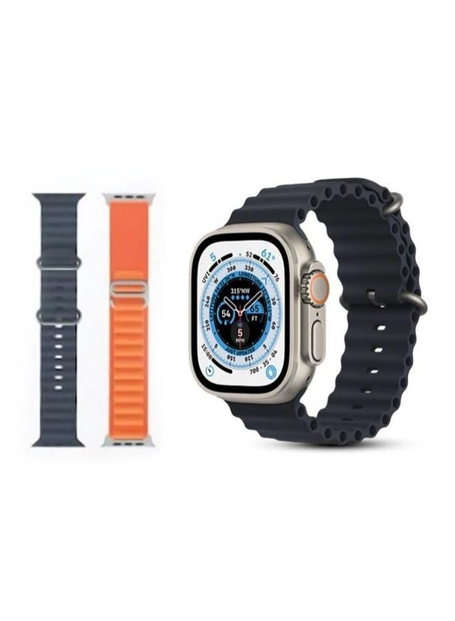 بروماس ساعة ذكية للغاية مع حزامين قابلين للتبديل (أسود وبرتقالي) - Image 1