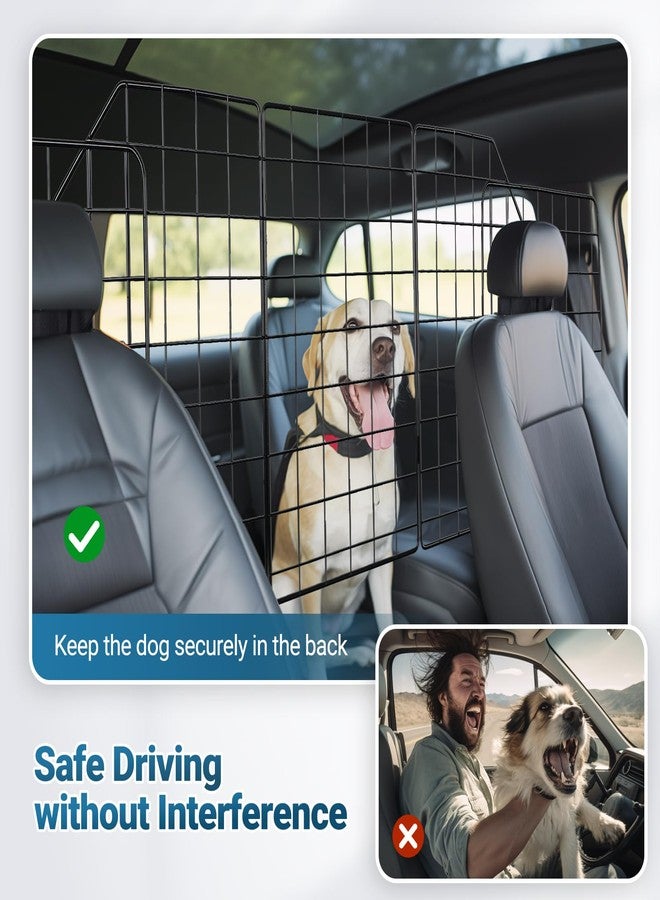رابيتجو حاجز سيارات للكلاب من رابيت جو، مناسب لسيارات الدفع الرباعي، بوابة كبيرة قابلة للتعديل للحيوانات الأليفة، شبكة فاصلة للأمتعة تناسب جميع السيارات، حاجز شبكي متين للكلاب لسيارات الدفع الرباعي والشاحنات الصغيرة، ملحقات سيارات سوبارو، سفر آمن، قابل للطي ثلاثيًا - Image 2
