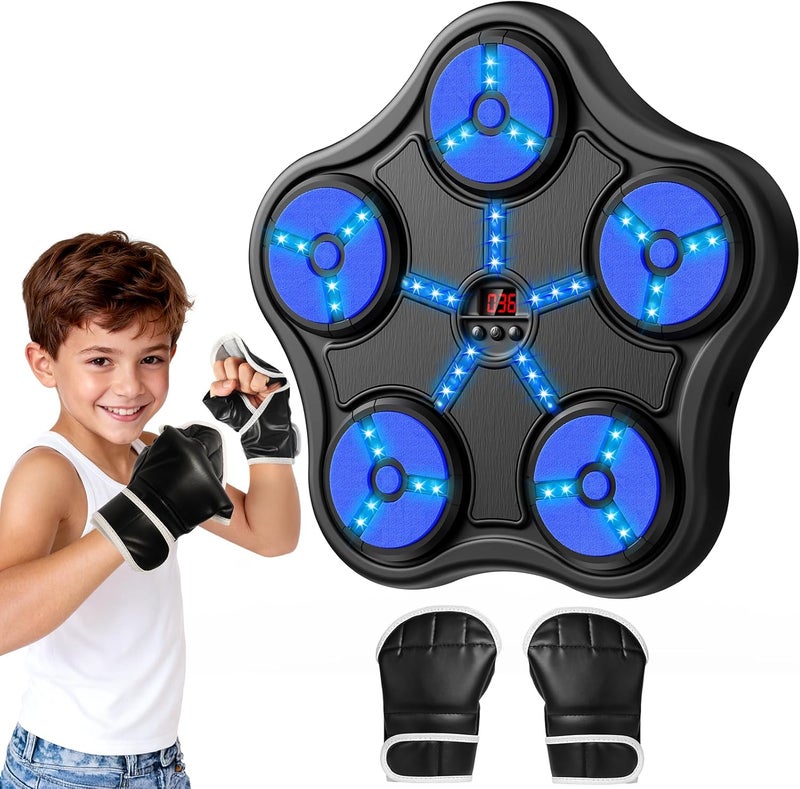Scvcid Boxing Machine Toys for Kids - Wall-Mounted Smart Bluetooth Punching Bag with Boxing Gloves - Image 1