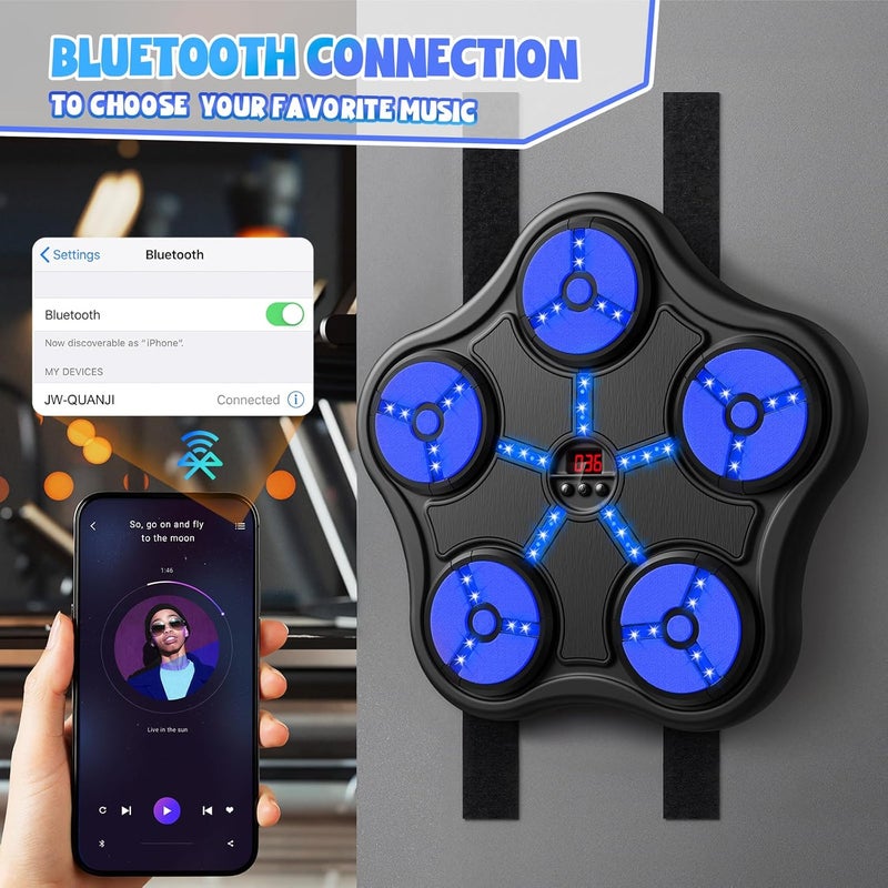 Scvcid Boxing Machine Toys for Kids - Wall-Mounted Smart Bluetooth Punching Bag with Boxing Gloves - Image 3
